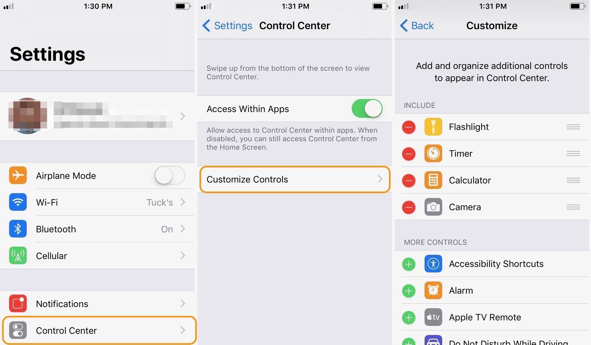 How to Customize Control Center in iOS 11