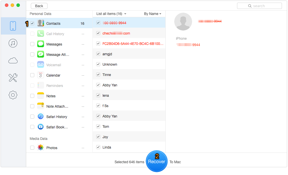 Retrieve Accidentally Deleted Contacts with Primo iPhone Data Recovery