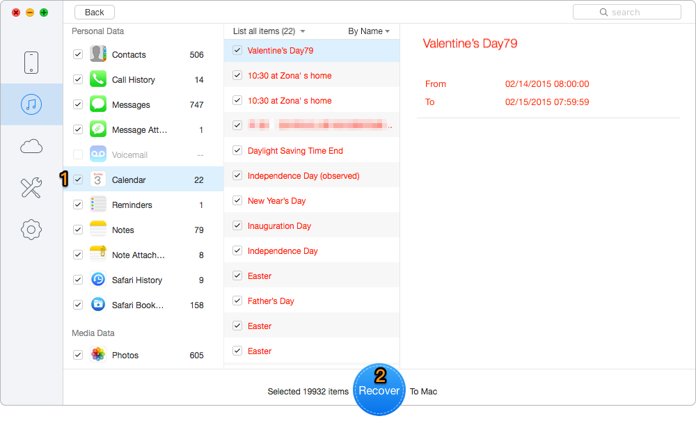 Restore Lost iOS data on iDevices from iTunes Backup – Step 3