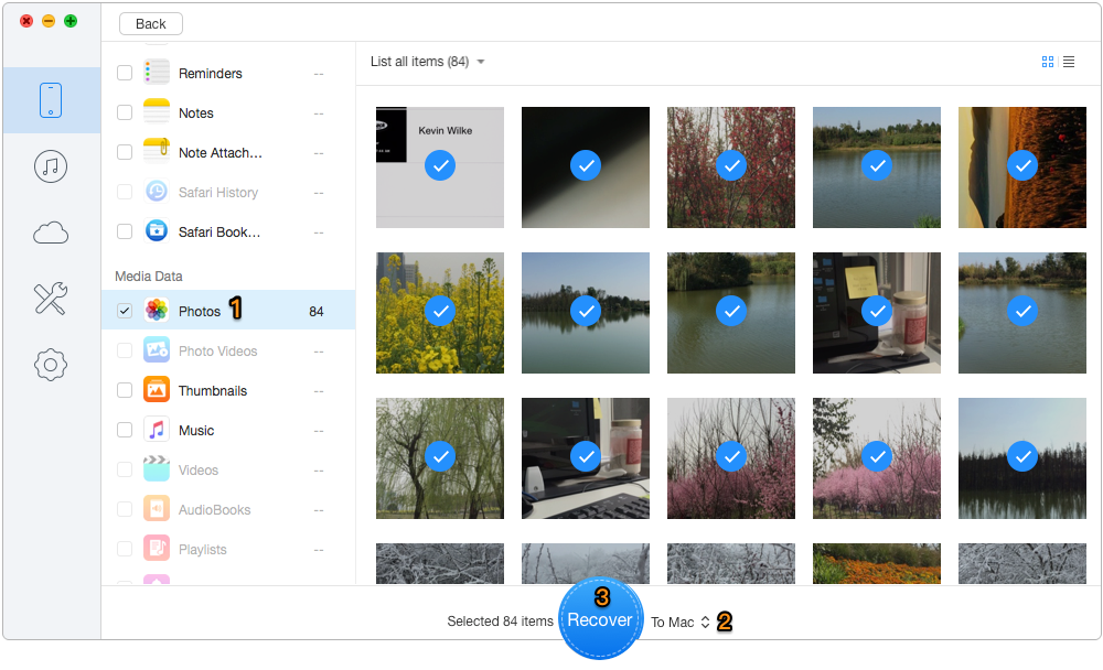 Print Photos from iPhone via Primo iPhone Data Recovery – Step 3