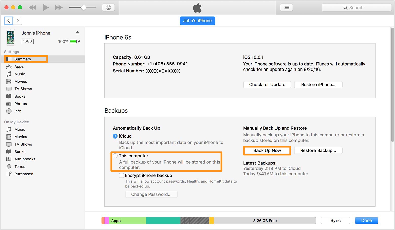 How to Transfer Data from iPhone to iPhone 8 with iTunes 