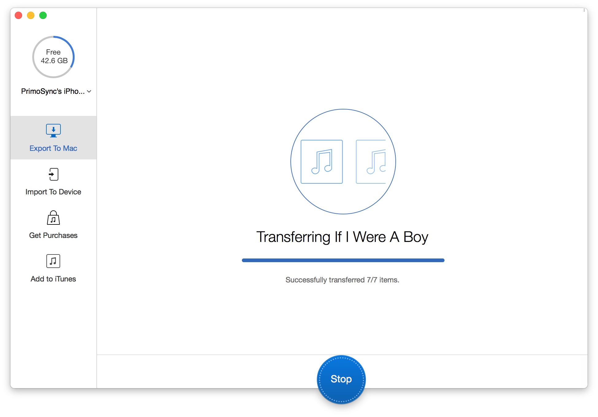 Music Importing Complete