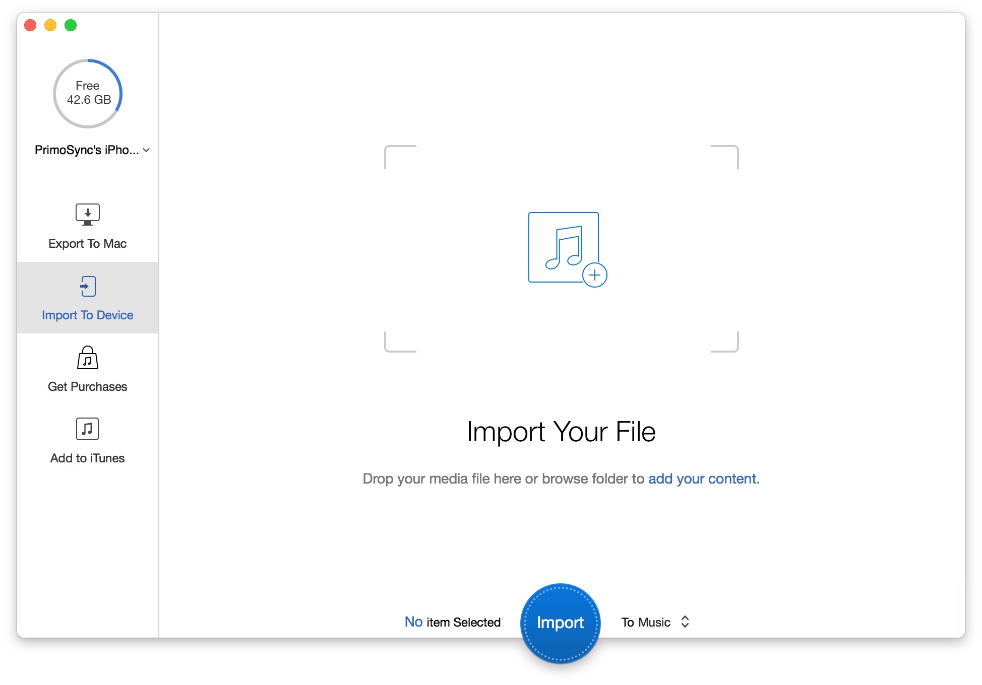 Import to Device