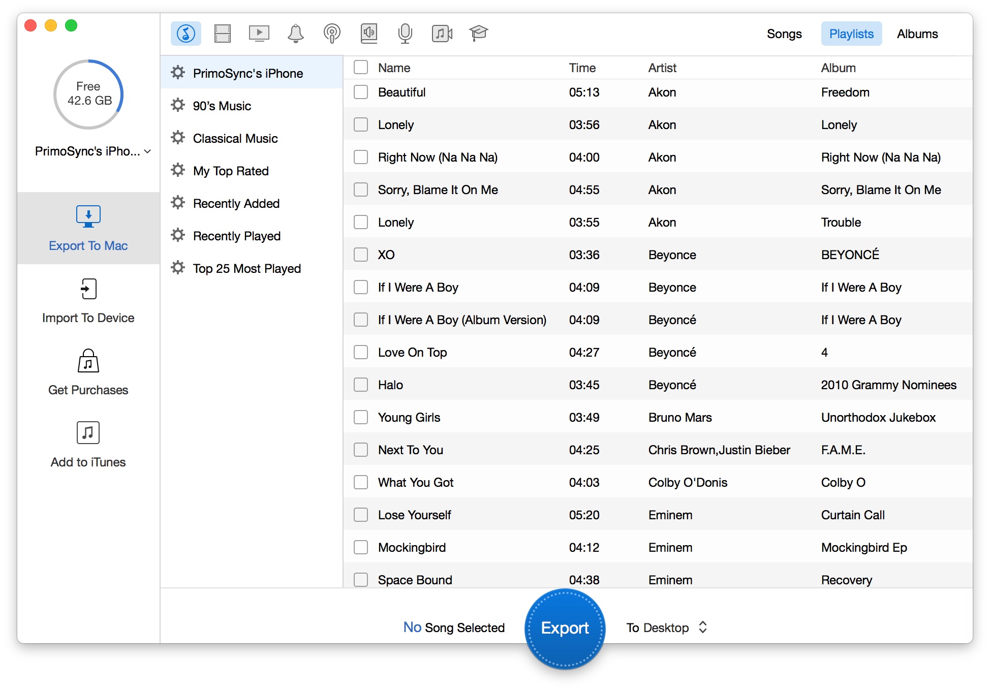 Display Music By Playlists