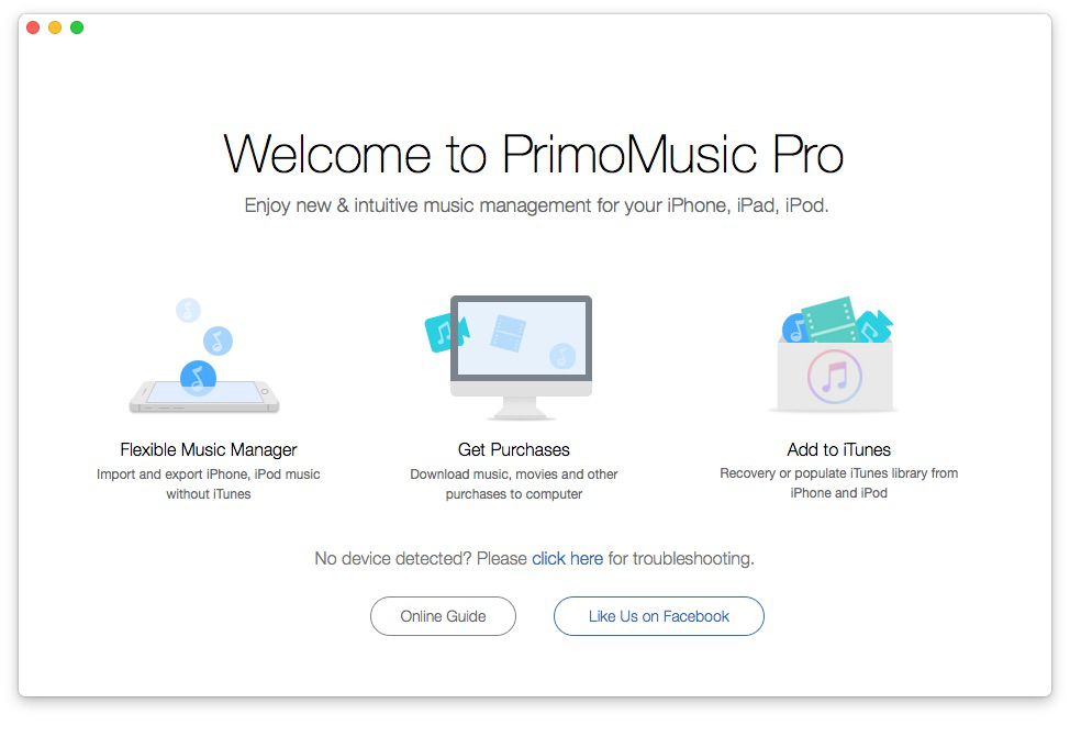 How to Transfer Music from Devices to Mac – Step 1