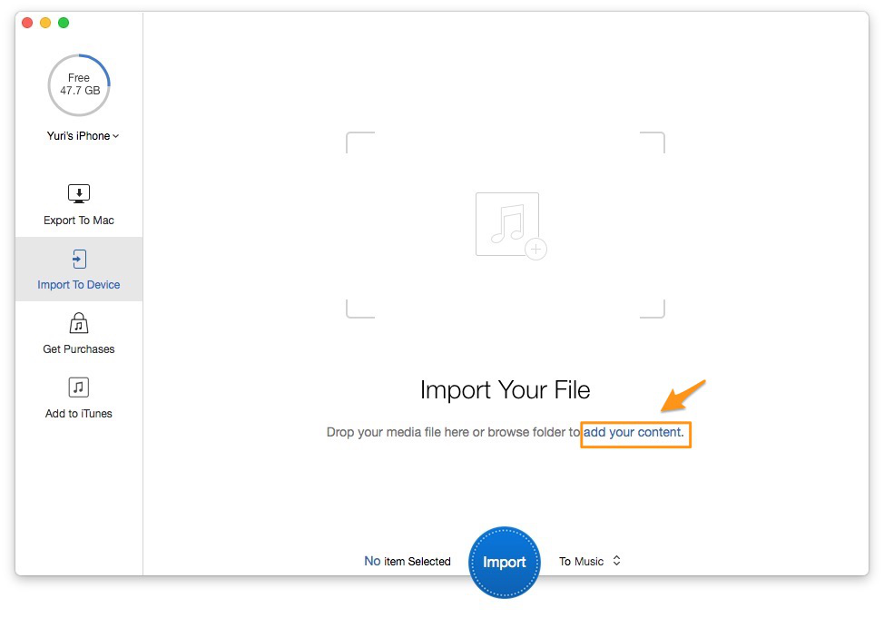 How to Transfer Music from Mac to Devices – Step 2-1