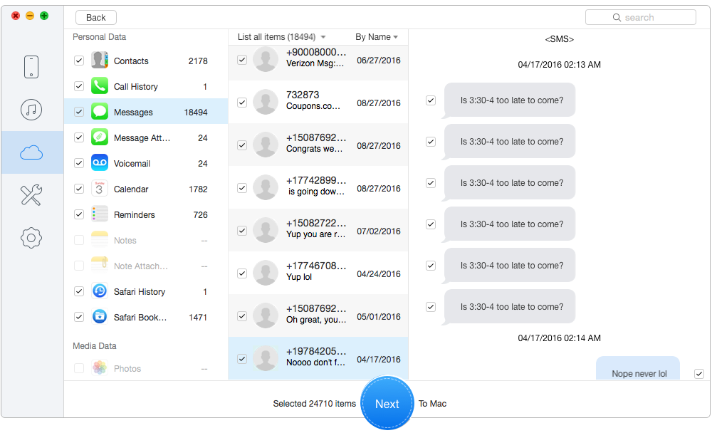 iCloud Backup Extractor - Primo iPhone Data Recovery