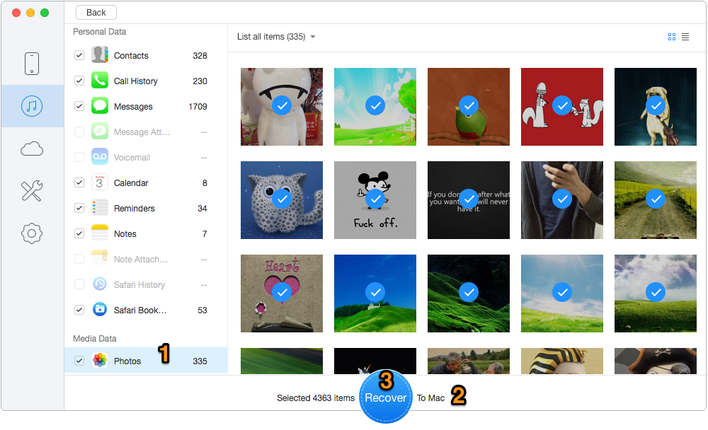 How to Extract Photos from iTunes Backup – Step 3