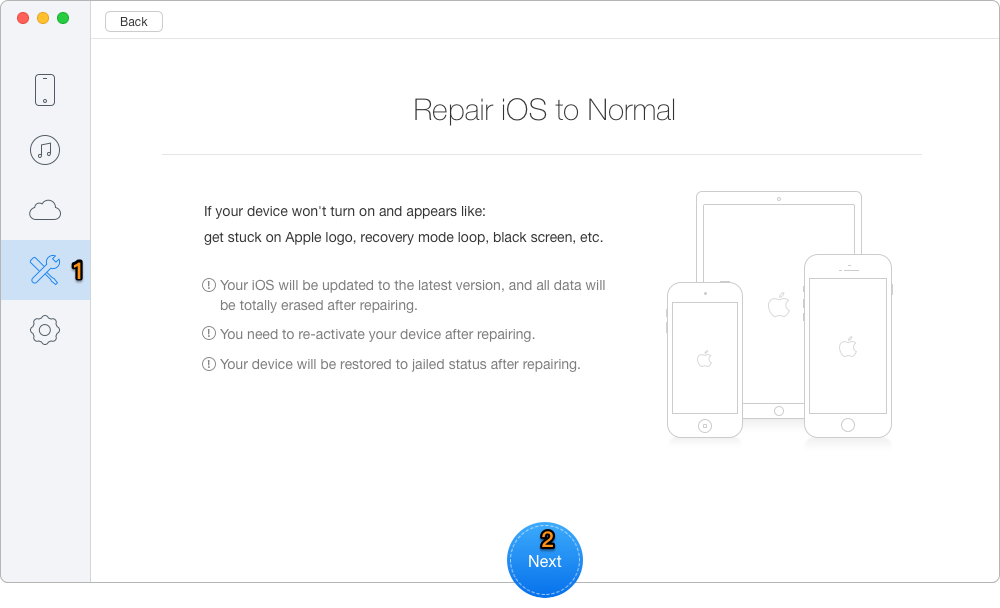 How to Fix iPhone Stuck on Apple Logo When Update to iOS 10.3 – Step 1