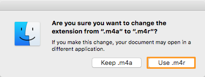 How to Change m4a to m4r