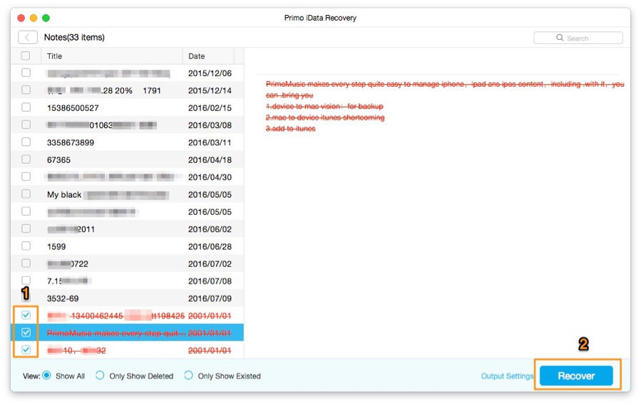 How to Backup Files on iPhone SE/6s/6 with Primo iPhone Data Recovery – Step 3