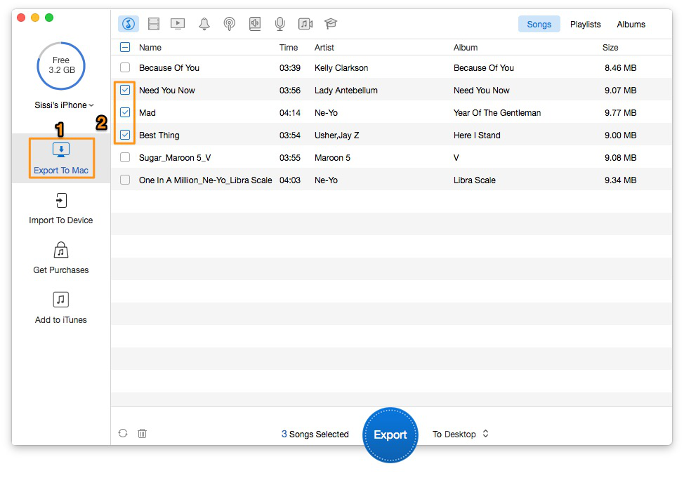 How to Backup Files on iPhone SE/6s/6 with PrimoMusic – Step 2