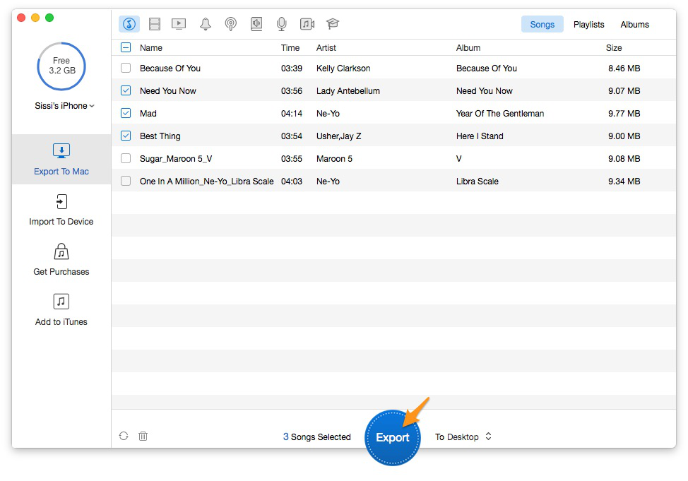 How to Backup Files on iPhone SE/6s/6 with PrimoMusic – Step 3