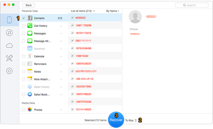How to Backup Contacts on iPhone 8/X to Computer