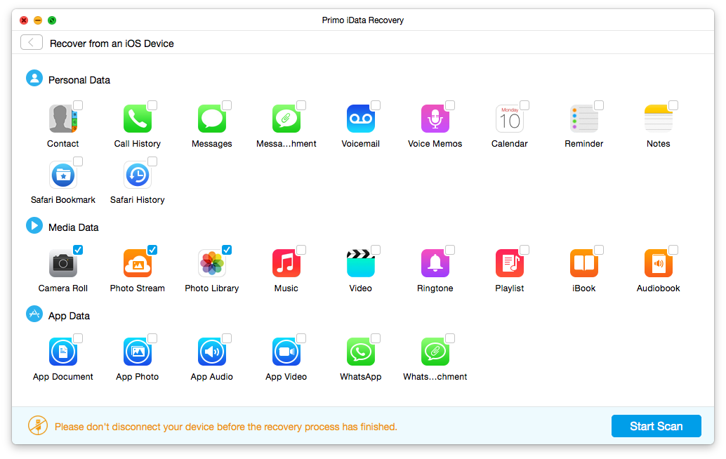 How to Back up iPhone with Primo iPhone Data Recovery – Step 2