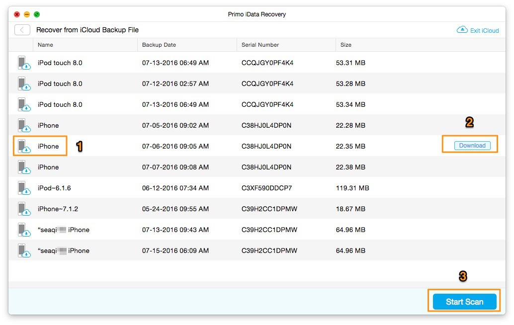 How to Check and Recover Deleted Safari History on iPhone/iPad | iCloud Backup –Step 2-2