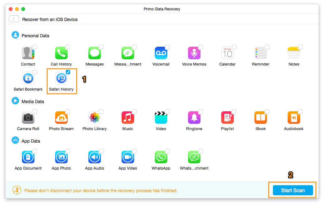 How to Check and Recover Deleted Safari History on iPhone/iPad | iDevice – Step 2