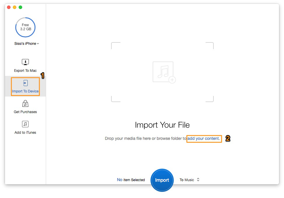 How to Copy Music to iPhone – Step 2