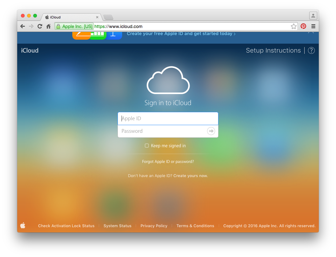 How to Delete All Contacts from iPhone | iCloud.com – Step 1