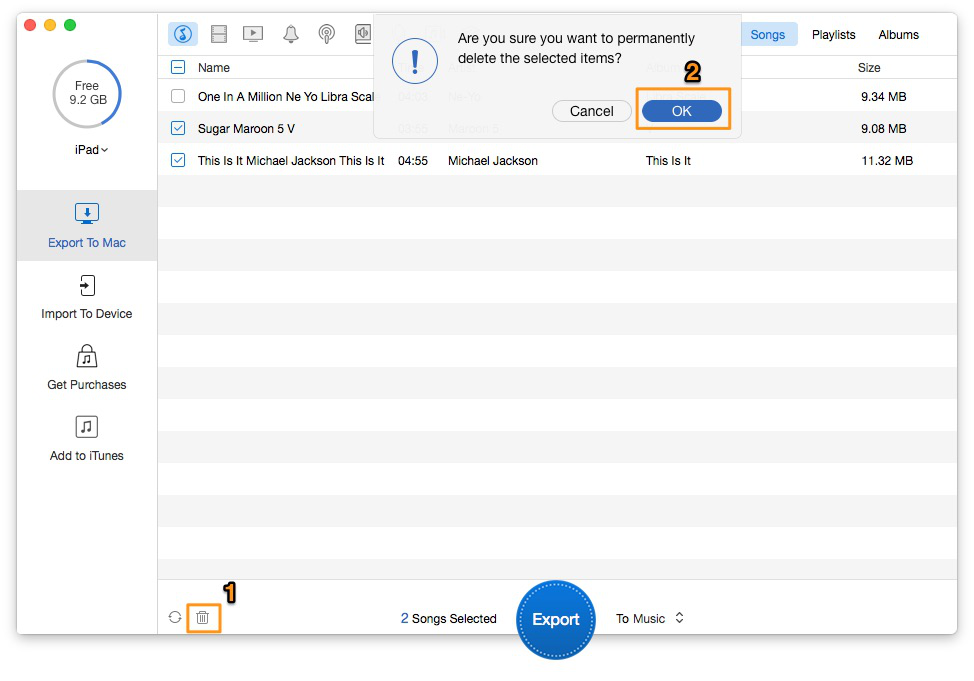  How to Delete Music from iPad – Step 3
