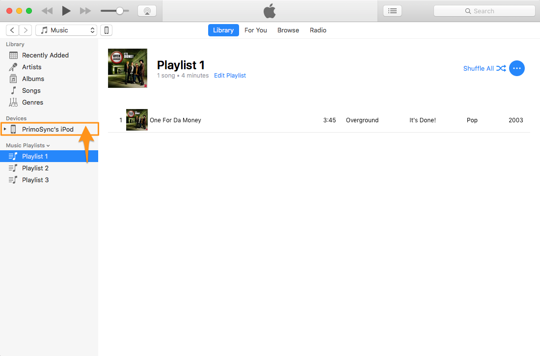 How to Download Playlists from macOS Sierra to iPod touch with iTunes