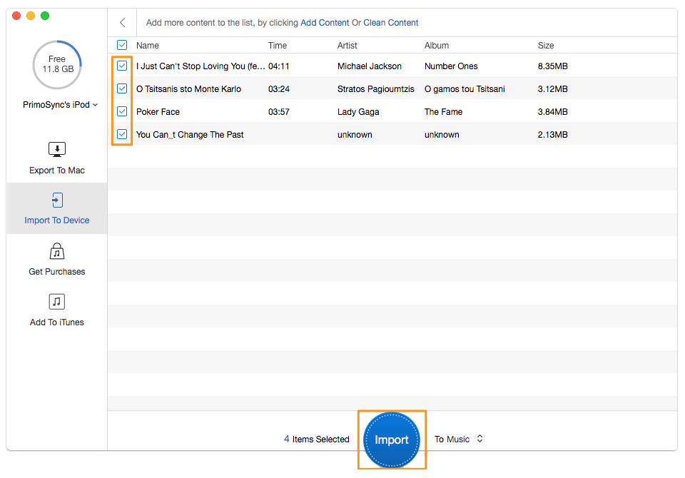 How to Copy Playlists from macOS Sierra to iPod touch with PrimoMusic
