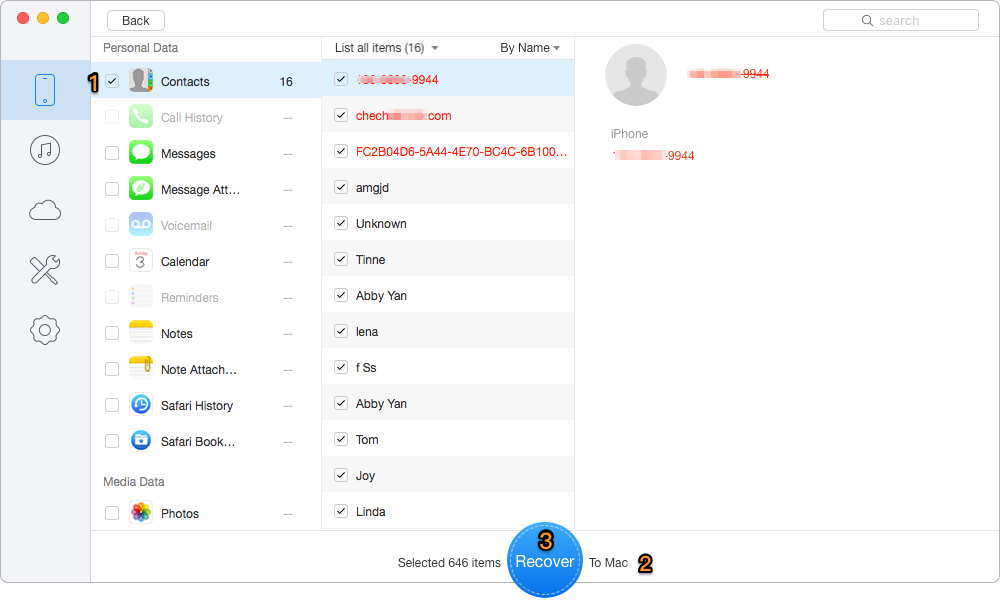 How to Export iPhone Contacts to Gmail Account – Step 3