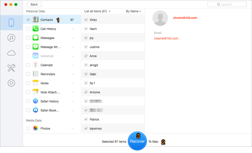 How to Find Deleted Contacts on iPhone 6/6s/7 – Step 2