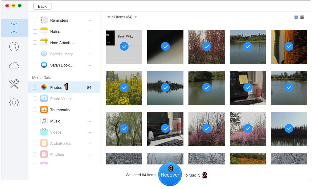 Fix Photos Disappeared from iPhone 6/6s/7 – Step 2