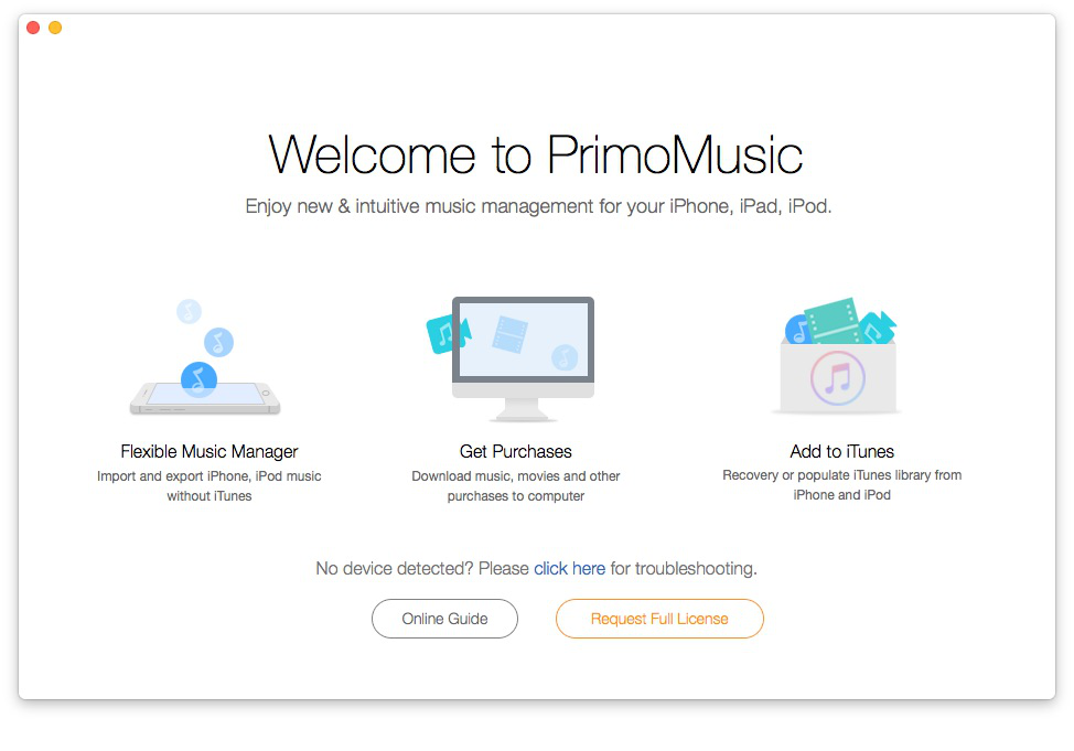 How to Get Music from iPad to Computer for Free - Step 1