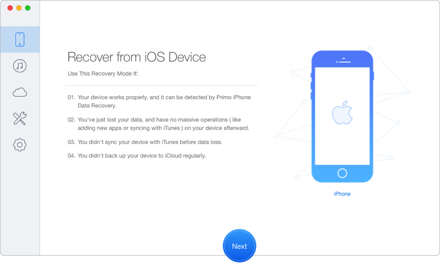 How to Get Notes Back on iPhone from Device Directly – Step 1