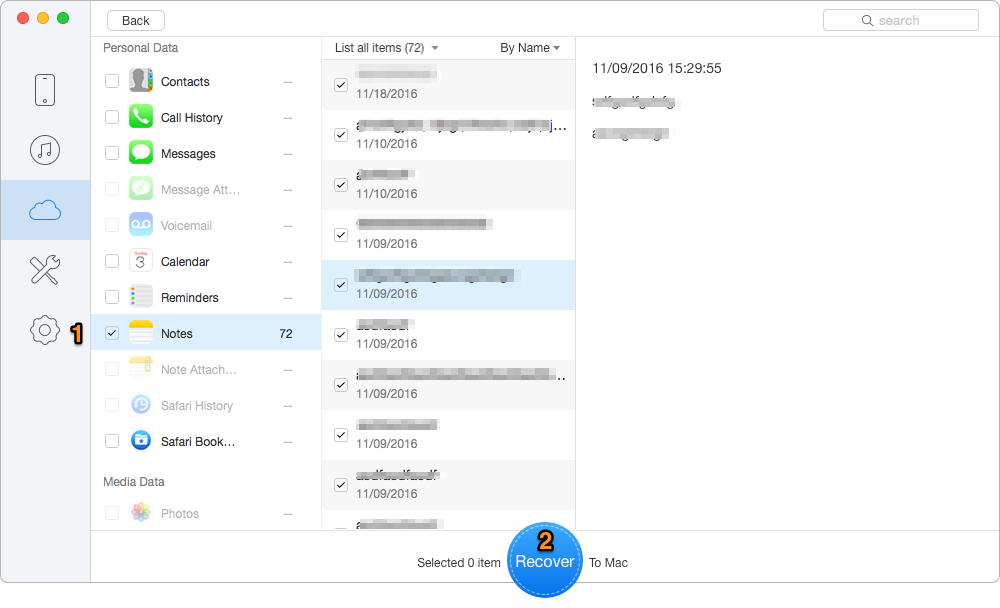 How to Retrieve Deleted Notes on iPhone from iCloud Backup – Step 3