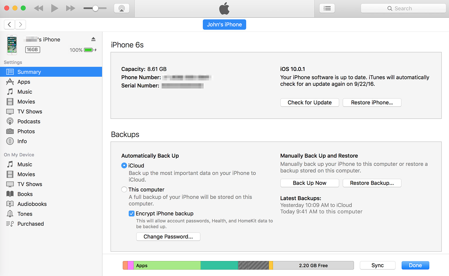 How to Restore iPhone Contacts after Updating to iOS 10 – from iTunes Backup