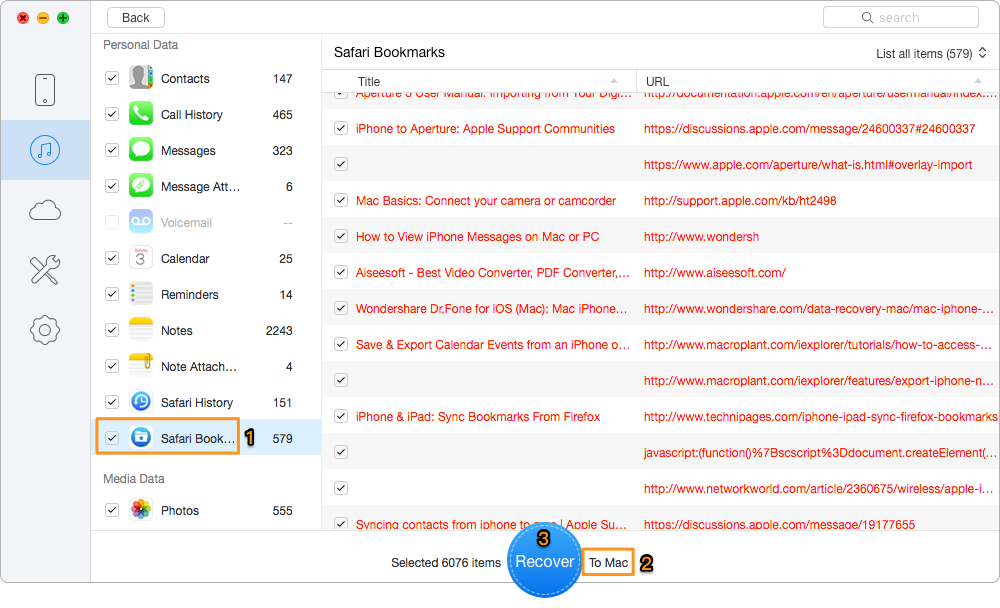 Retrieve Data from Water Damaged iPhone via Backup – Step 3