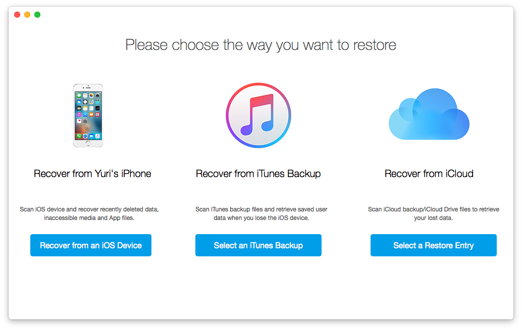 How to Recover Deleted Files Directly from iPhone – Step 1