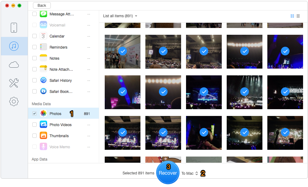 How to Recover Deleted Photos from iTunes Backup – Step 3  