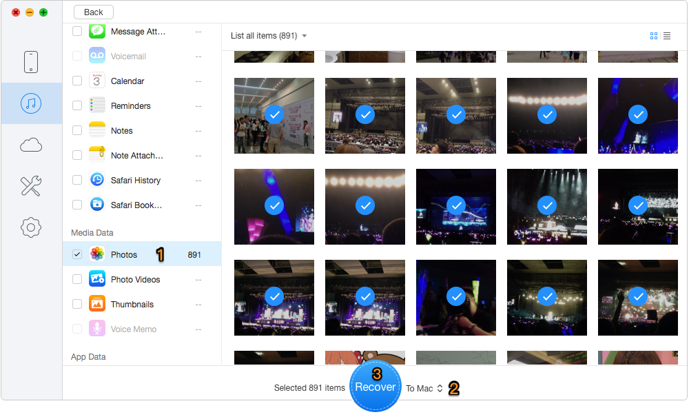 How to Recover Deleted Photos from iTunes Backup – Step 3 