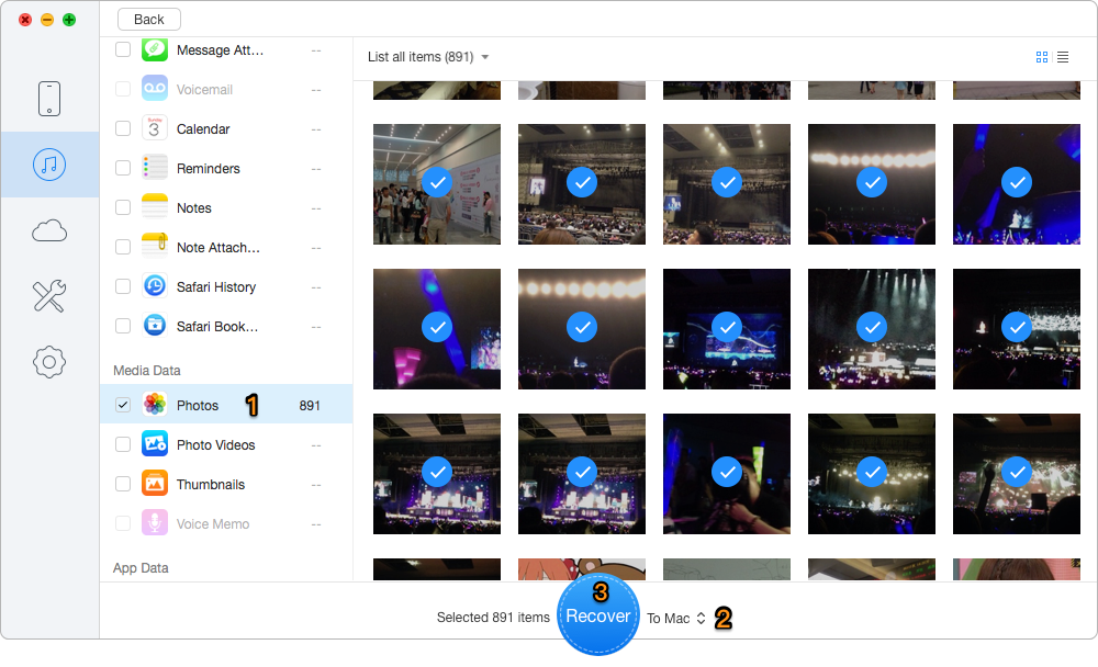 How to Recover Deleted Pictures from iTunes Backup – Step 3