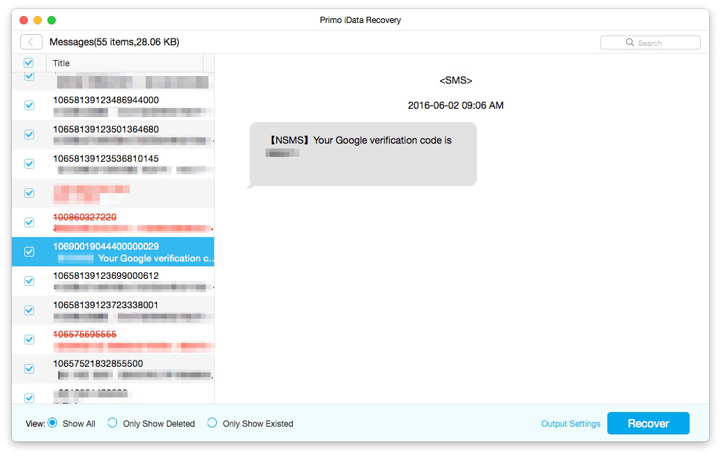 How to Recover Deleted Text Messages on iPhone – Step 3