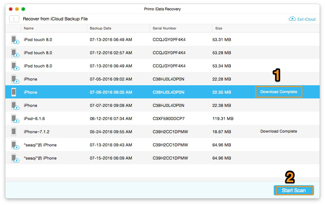 How to Recover Deleted Text Messages on iPhone via iCloud Backup – Step 2