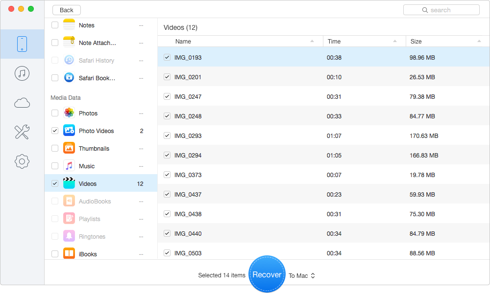 Recover Deleted Videos from iPhone 7 Directly – Step 2