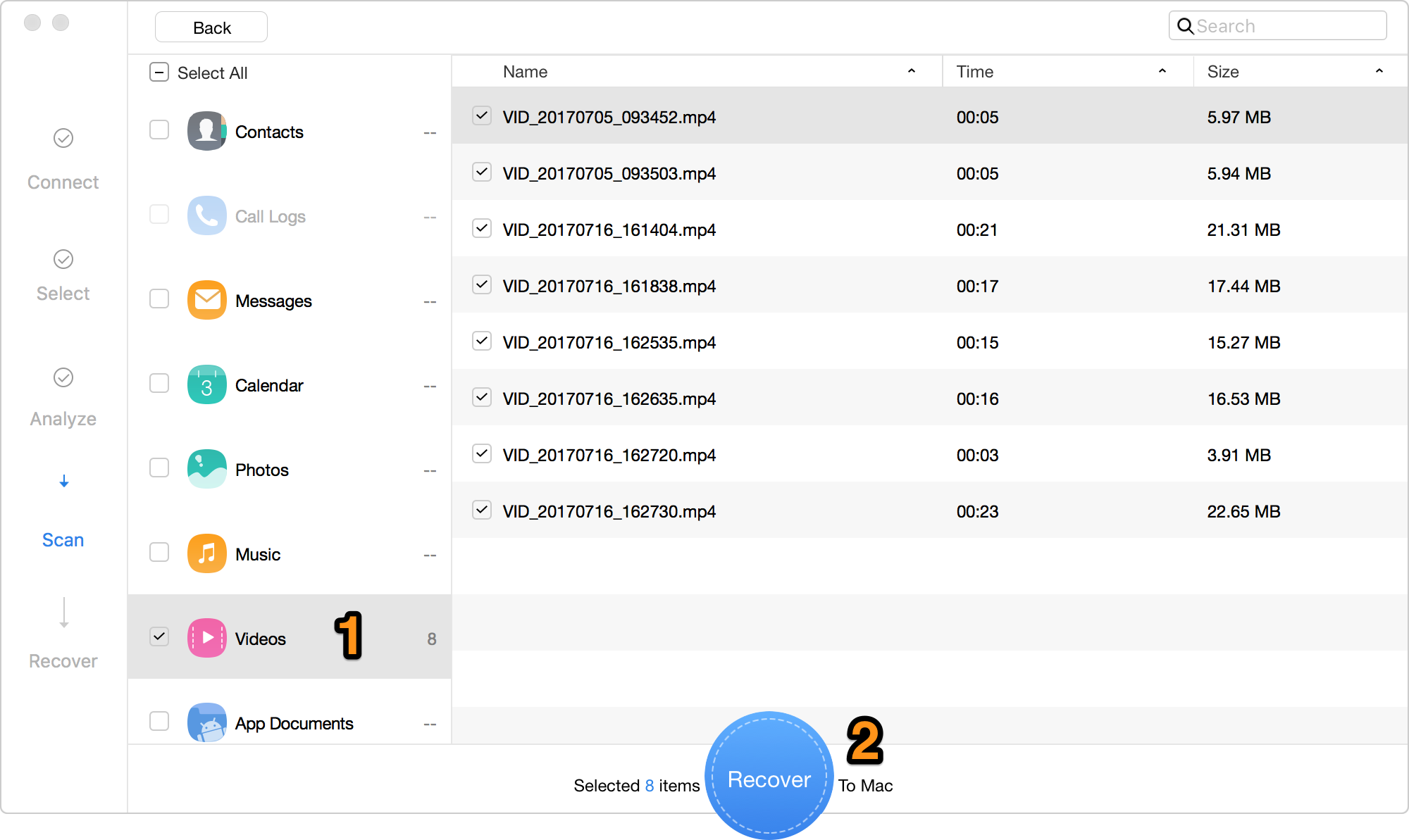 How to Retrieve Deleted Videos on Samsung – Step 3