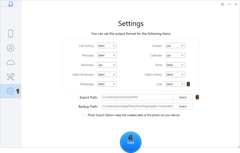 Recover Deleted Line Chats from iPhone – Step 3