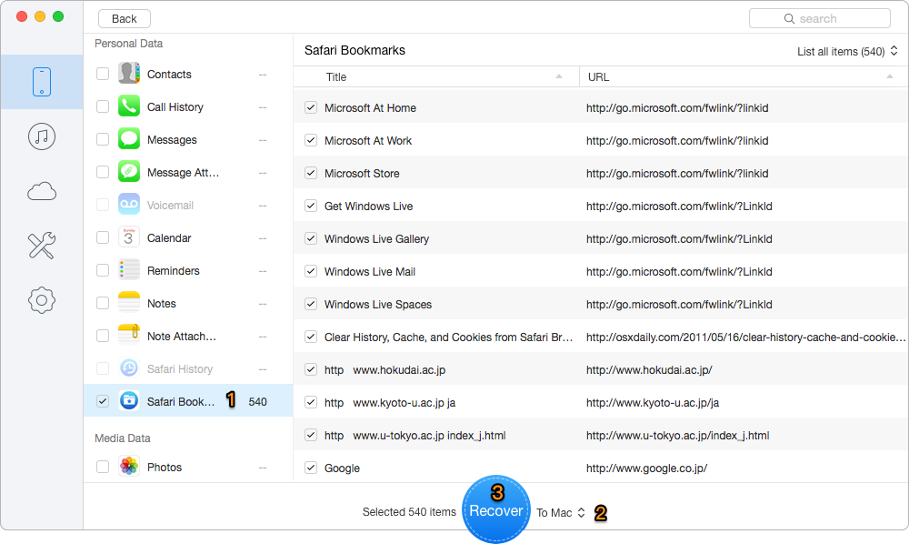 How to Restore Deleted Safari Bookmarks on iPhone | iDevice Directly– Step 2