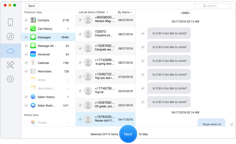 How to retrieve iPhone 7 from iCloud without Resetting – Step 3