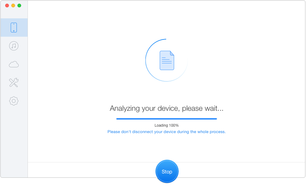 Recover Deleted Notes from iPhone without Backup – Step 2