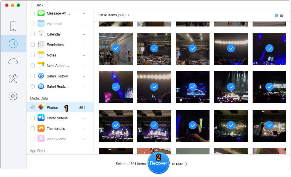 How to Retrieve Deleted Photos from iTunes Backup – Step 3 