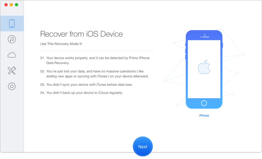 How to Recover Deleted Text Messages from iPhone 6 – Step 1