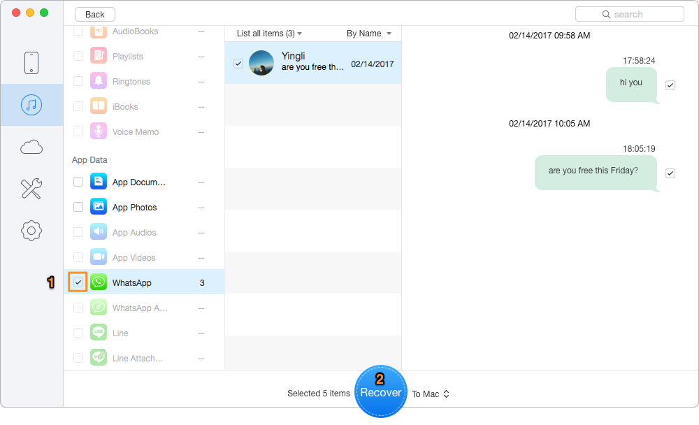 Retrieve Deleted WhatsApp Messages on iPhone | iTunes Backup – Step 3