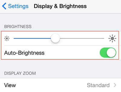 Lower the Screen Brightness